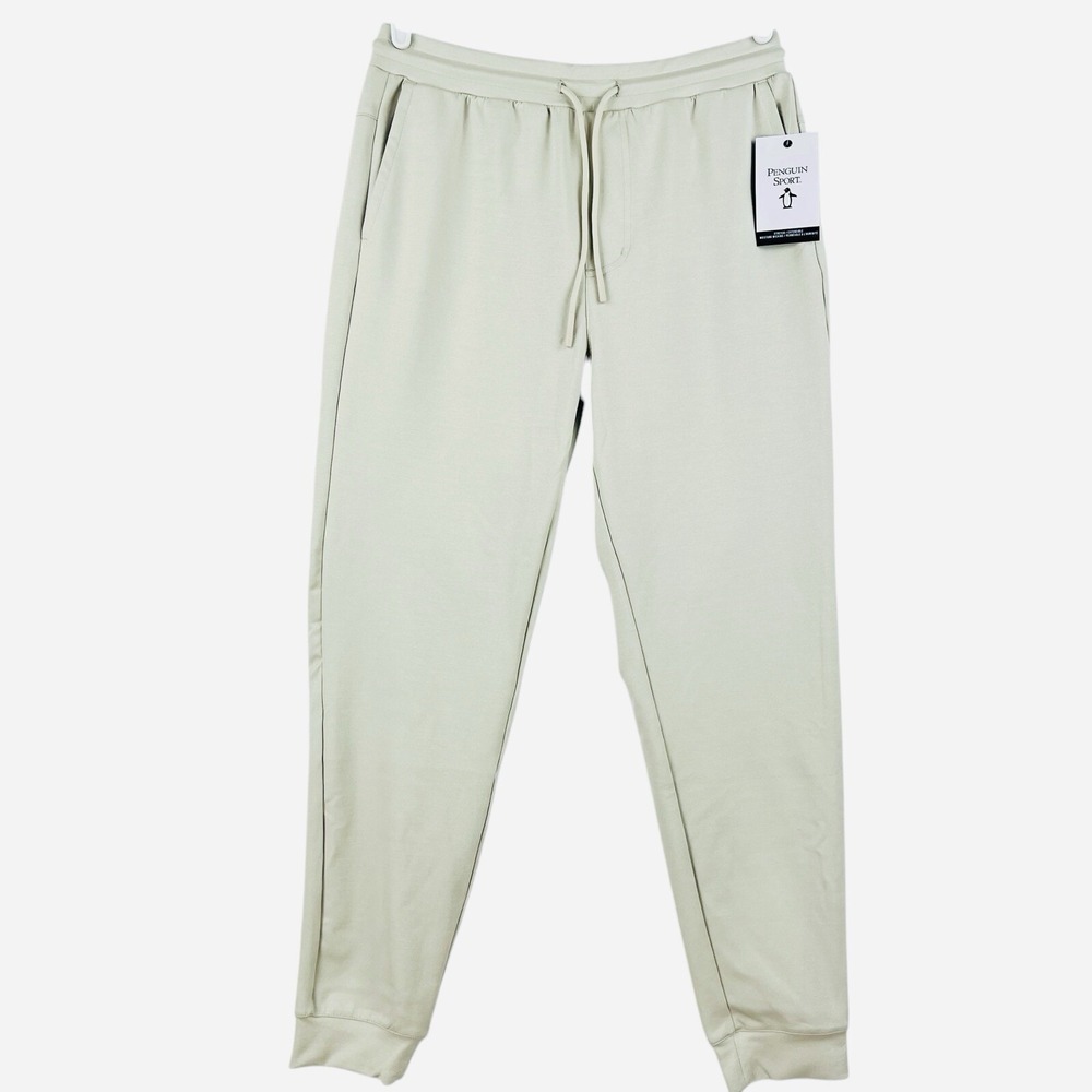 Penguin Sport Men Stretch Agate Silver Knit Jogger Sz Small Moisture Wicking NWT